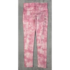 SO Ultimate Jeggings Girls Size 14 Mid Rise Pink Dye